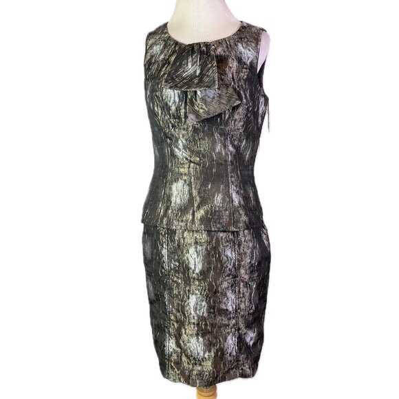 NWT Etcetera Set Top Size 6 Skirt Size 4 Burnished Metallic - Picture 1 of 16